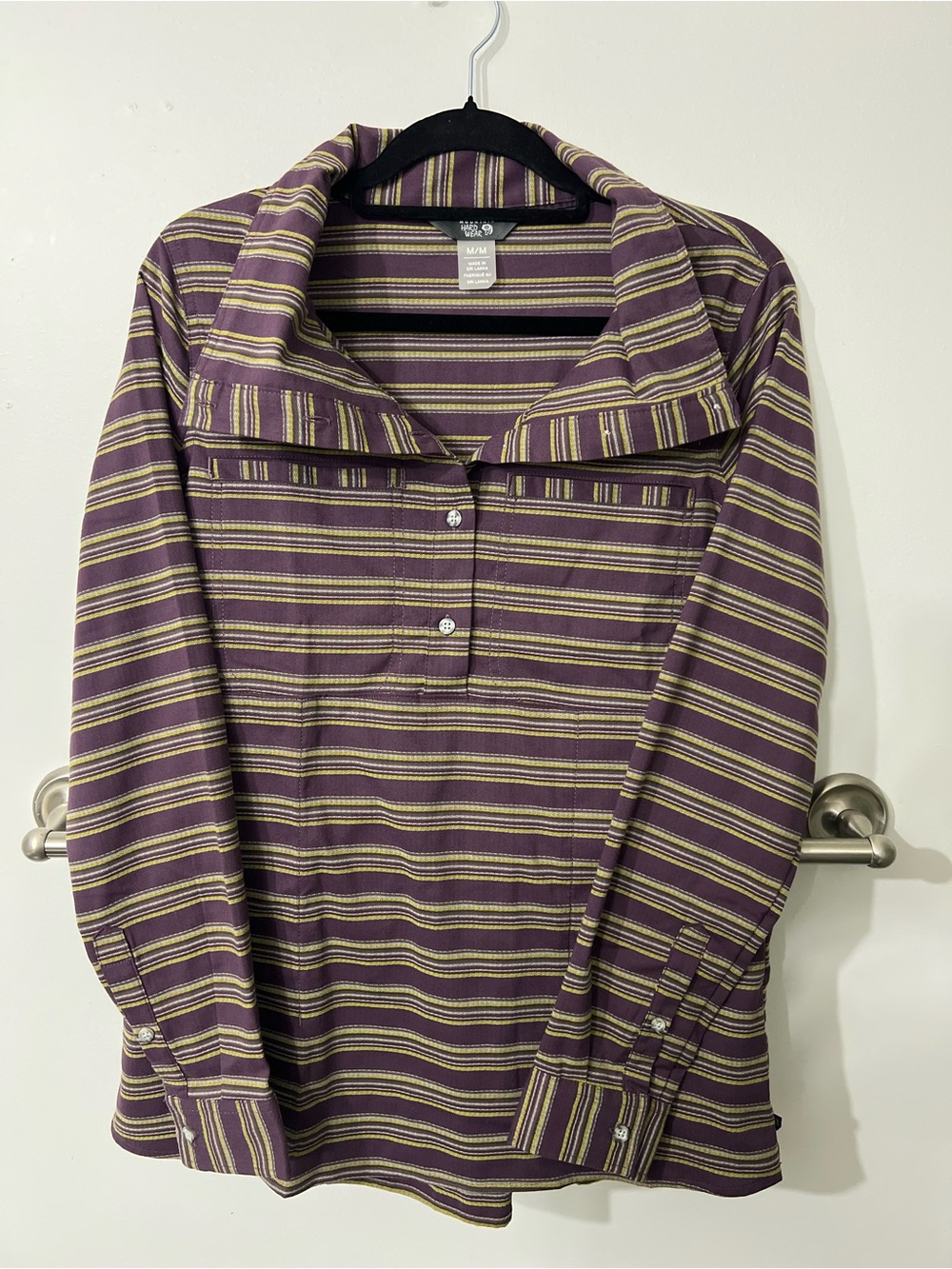 Mountain Hardwear Purple Striped Button-Front Women's Shirt